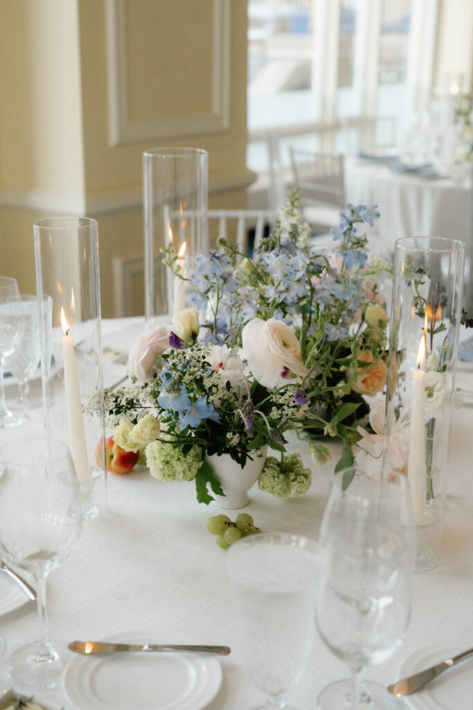 Beautiful tablescapes at the Boston Harbor Hotel 