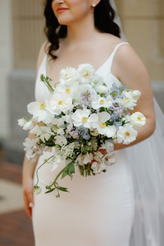 Brides seasonal floral bouquet