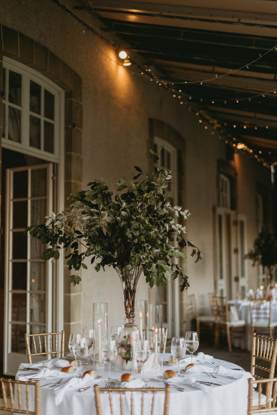 stunning centerpeices at the reception 